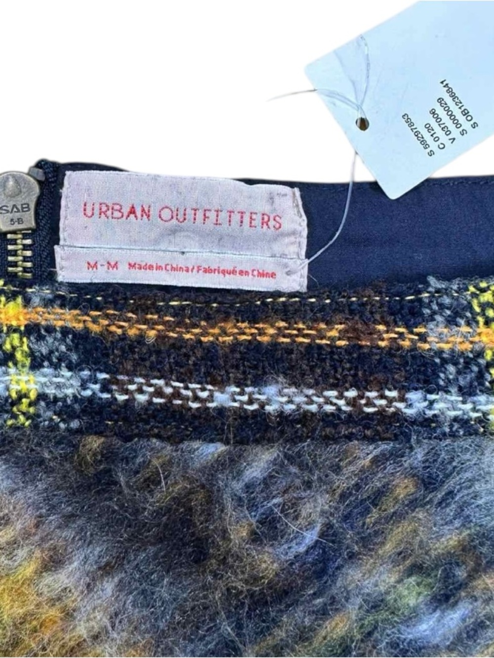 Urban Outfitters NWT Plaid Wool Blend Mini Skirt Size M - Picture 5 of 8
